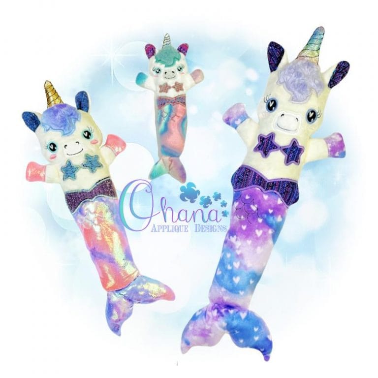 MerUnicorn Stuffie Embroidery Design