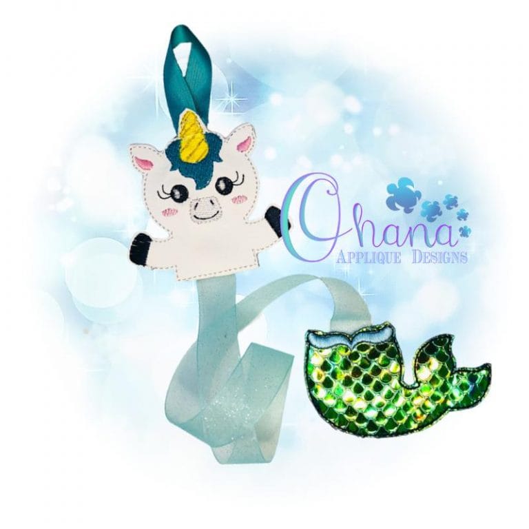 MerUnicorn Bow Holder Embroidery