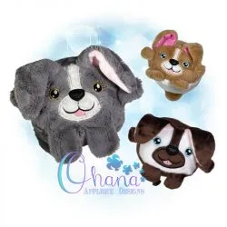 OAD Ball Dog Stuffie Multi RG 80072 Ball Dog Stuffie Embroidery