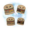 Burger Feltie Embroidery Design