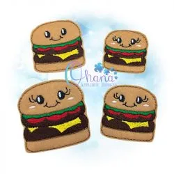Burger Feltie Embroidery Design
