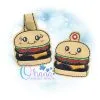 Burger Key Chain Embroidery