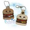 Burger Key Chain Embroidery