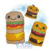 Kawaii Burger Stuffie Embroidery