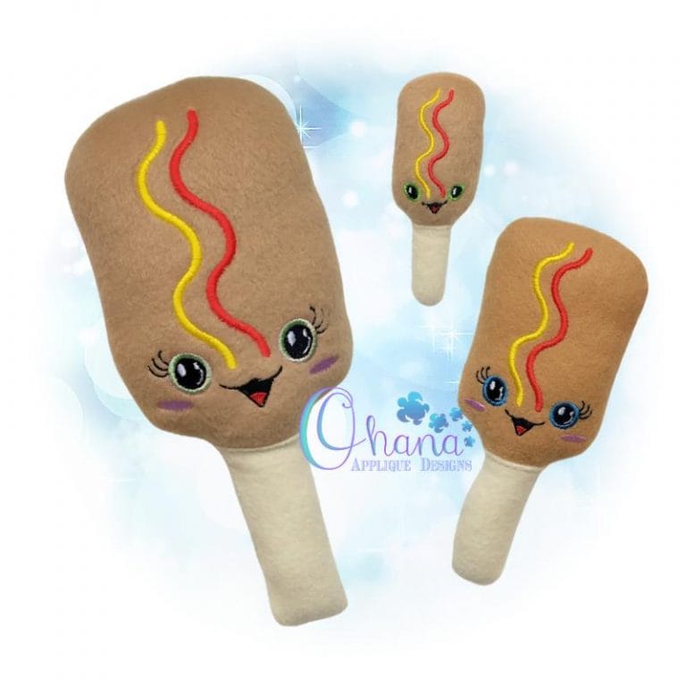 Corn Dog Stuffie Embroidery