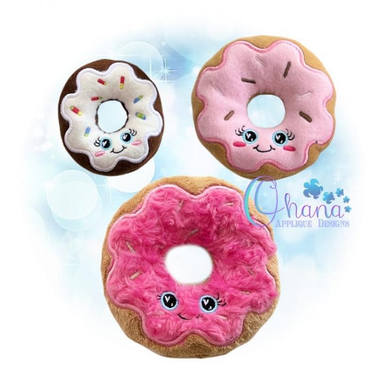 Kawaii Donut Stuffie Embroidery