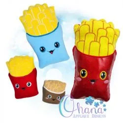 Kawaii Fries Stuffie Embroidery