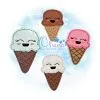 OAD Ice Cream Feltie AK 80072 Ice Cream Feltie Embroidery