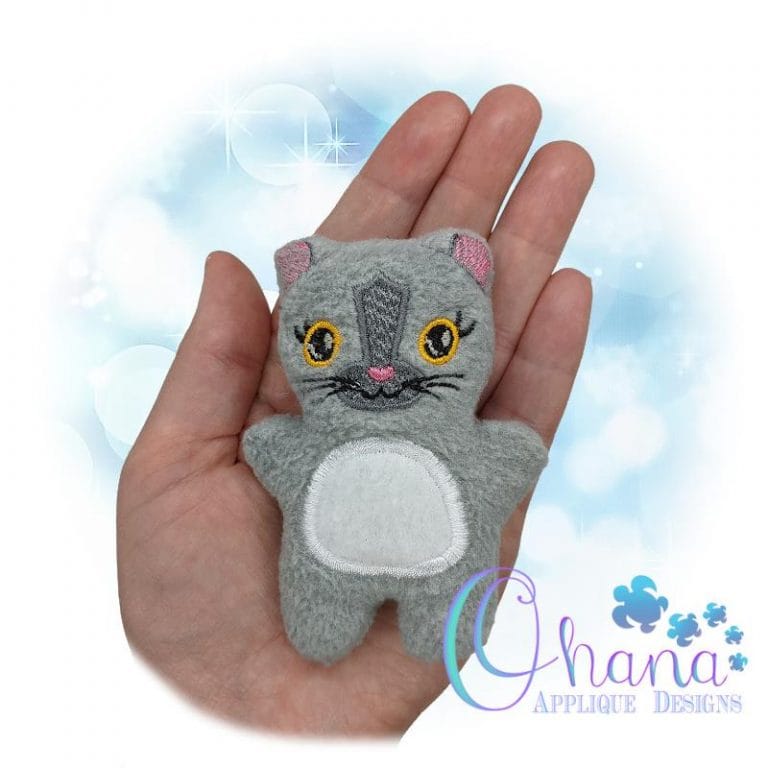 Chloe cat stuffie jessecmault design  ohana applique designs
