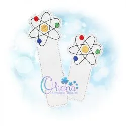 Atom Bookmark Embroidery Design