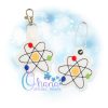 Atom Key Chain Embroidery