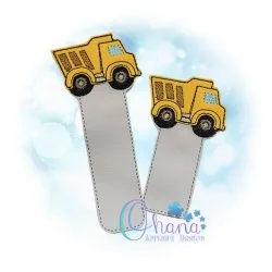 Dump Truck Bookmark Embroidery
