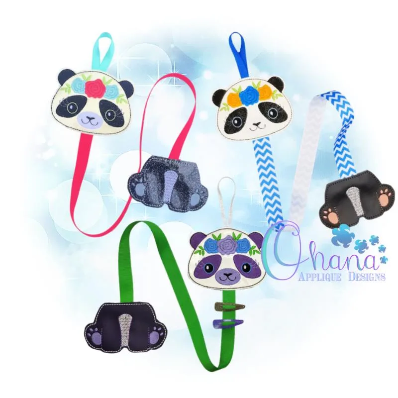 OAD Floral Panda BH Multi 80072 Floral Panda Bow Holder