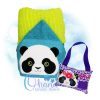 Floral Panda Peeker Embroidery