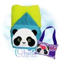 OAD Floral Panda Peeker AK 80072 Floral Panda Peeker Embroidery
