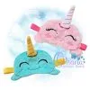 Narwhal Sleep Mask Embroidery