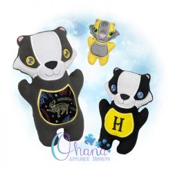 Huff Badger Stuffie Embroidery