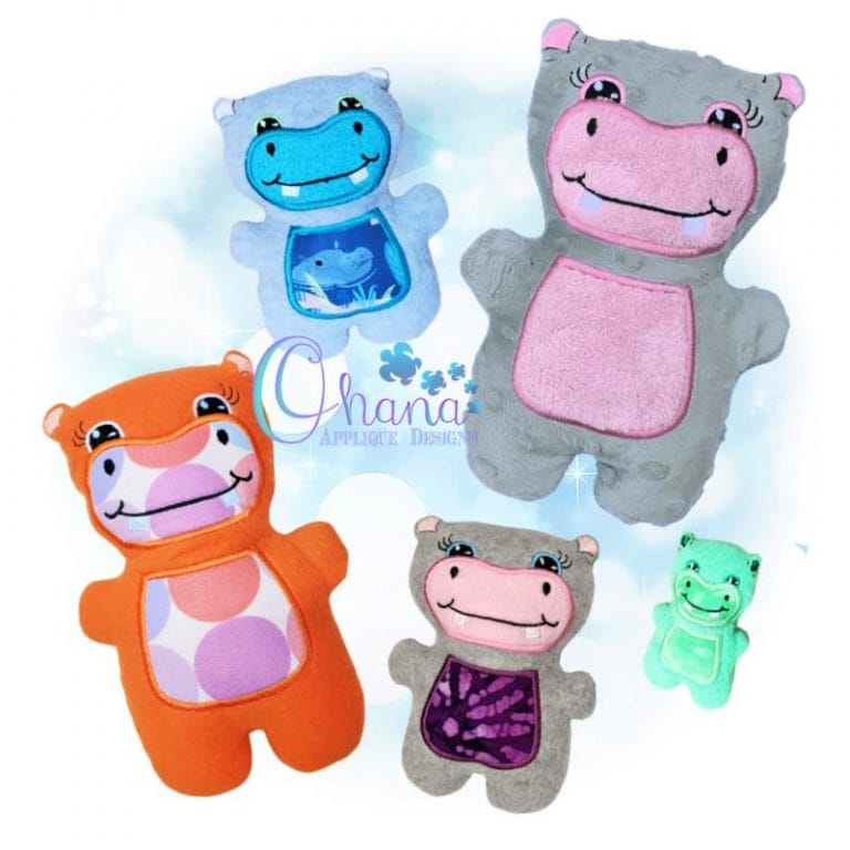 Henry Hippo Stuffie Embroidery