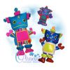 Robot Stuffie Embroidery Design