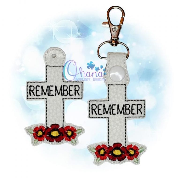 Remember Cross Key Chain
