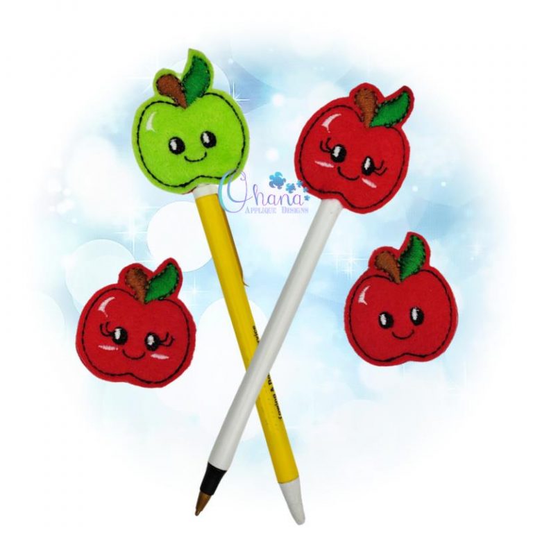 Apple Pencil Topper Embroidery - Ohana Applique Designs