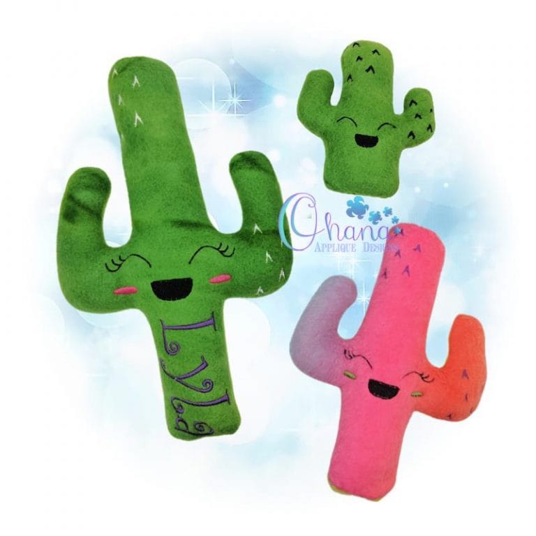 Cactus Stuffie Embroidery Design