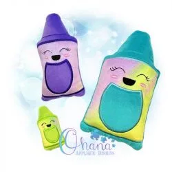 Crayon Stuffie Embroidery Design