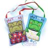 Trex Tooth Pillow Embroidery