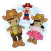 Western Doll Stuffie Embroidery