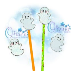 Ghost Pencil Topper Embroidery