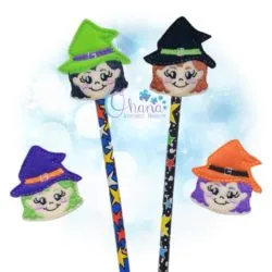 Witch Pencil Topper Embroidery