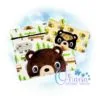 OAD Bear PKR MB 80072 Floral Bear Peeker Embroidery