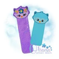 OAD Owl BM AK 80072 Floral Owl Bookmark Embroidery