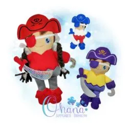 Pirate Doll Stuffie Embroidery