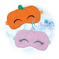 Pumpkin Sleep Mask Embroidery