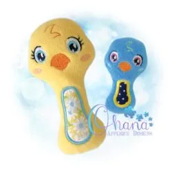 OAD Chicken Rattle TG 80072 Chicken Rattle Embroidery Design