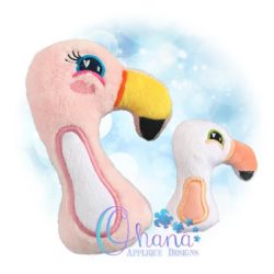 Flamingo Rattle Embroidery Design