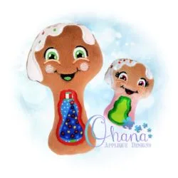 Gingerbread Rattle Embroidery Design