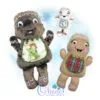 OAD Gingerbread Stuffie DH 800 72 Noel Gingerbread Stuffie Embroidery