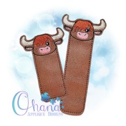 Highland Cow Bookmark Embroidery