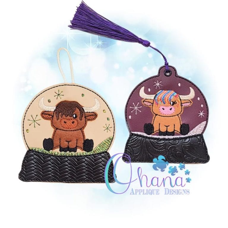 Highland Cow Ornament Embroidery