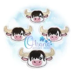 OAD Highland Cow Feltie DH 80072 Highland Cow Feltie Embroidery