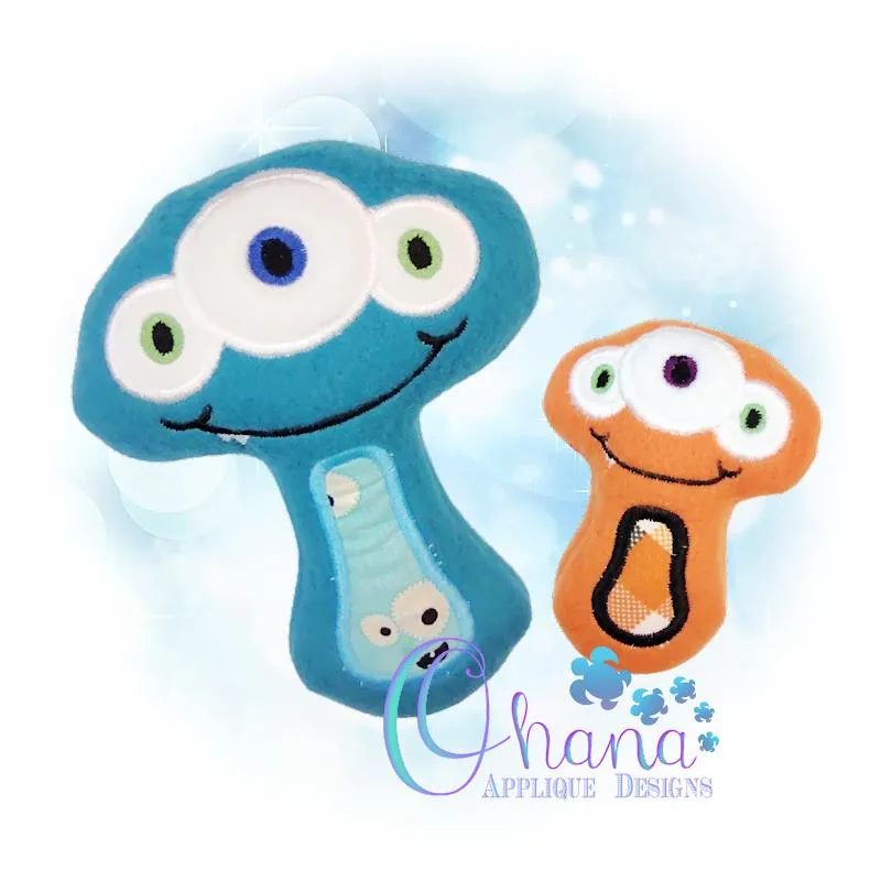 Monster Rattle Embroidery Design