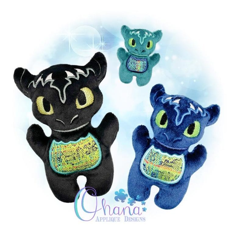 Flash Dragon Stuffie Embroidery