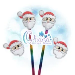 OAD Santa PT MLH 80072 Santa Pencil Topper Embroidery