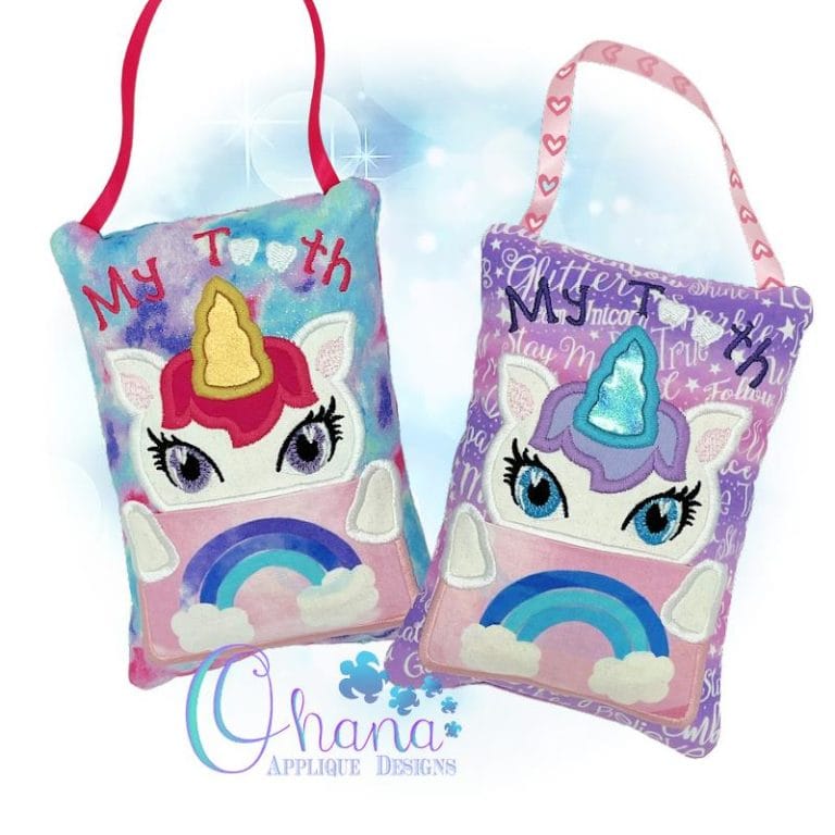 Rainbow Unicorn Tooth Pillow