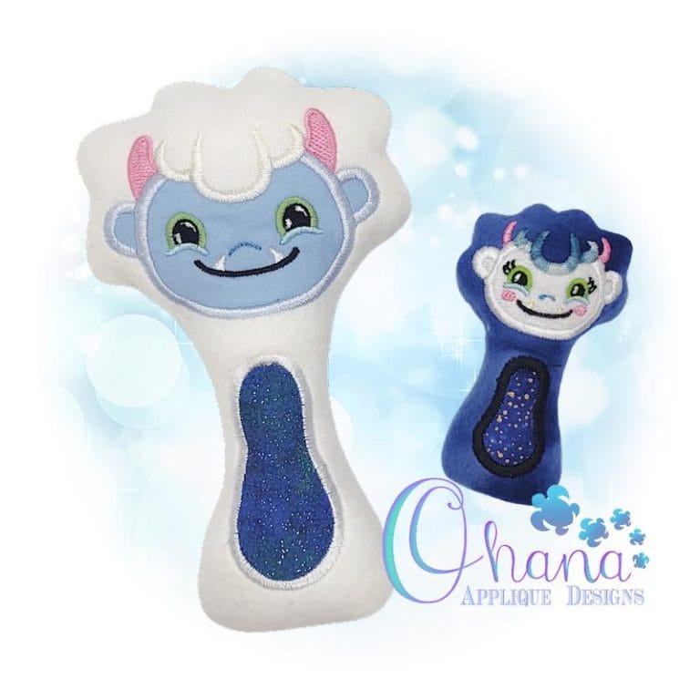Yeti Rattle Embroidery Design