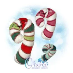 OAD Candy Cane Stuffie RG 80072 Candy Cane Stuffie Embroidery