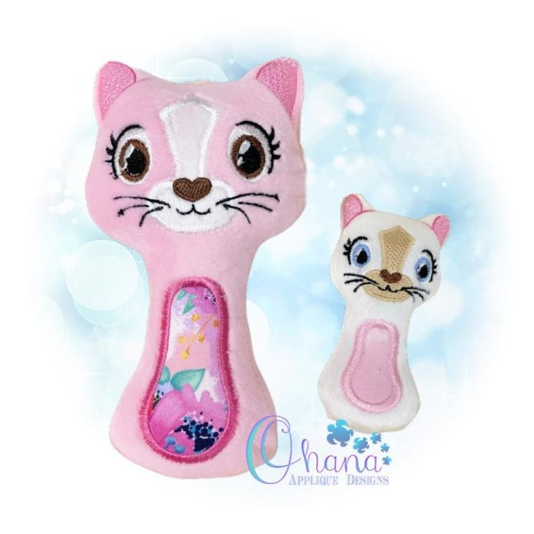 Cat Rattle Embroidery Design
