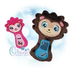 Hedgehog Rattle Embroidery Design